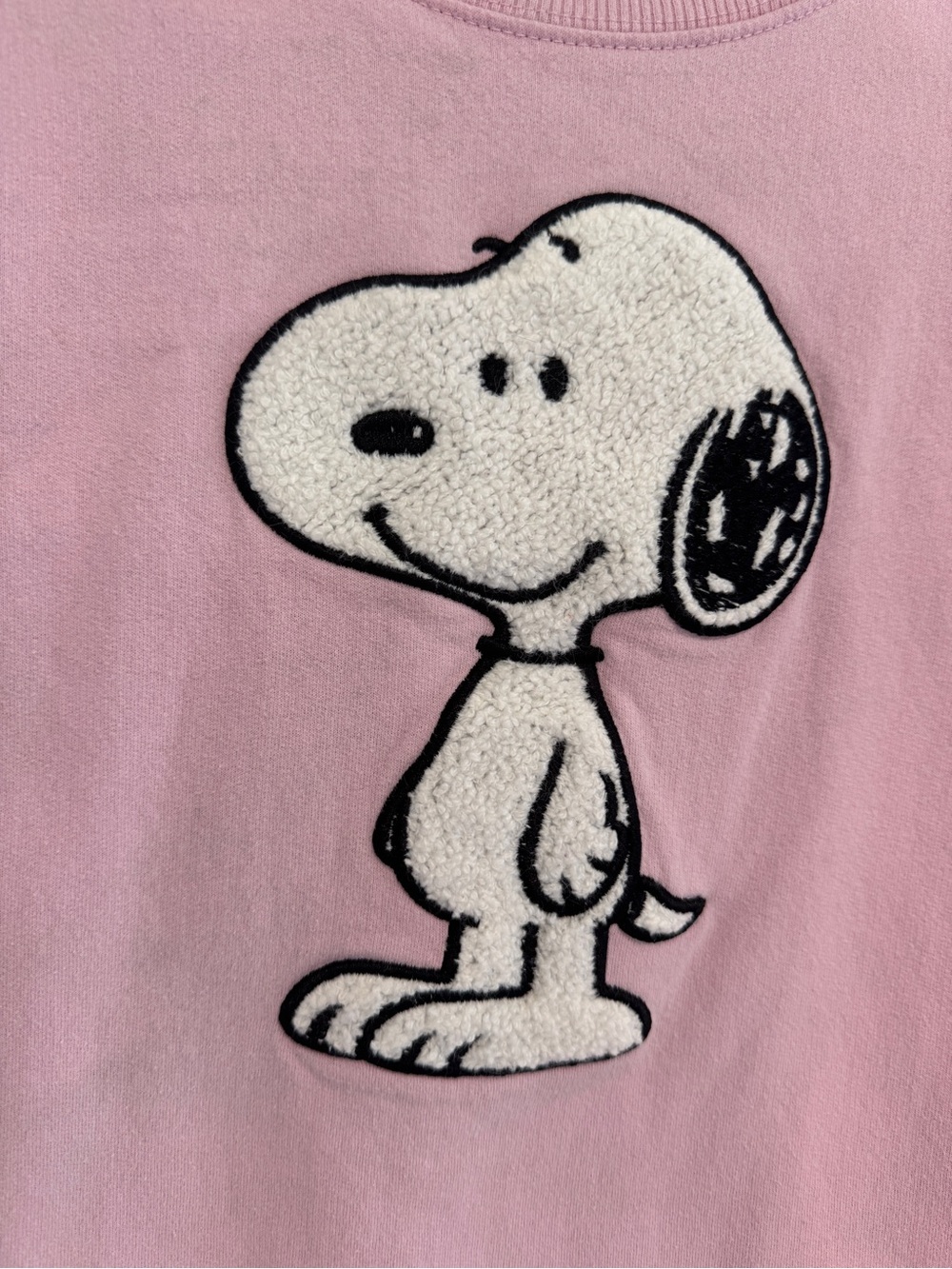 Peanuts Snoopy Pink Crewneck Sweatshirt Pullover - Picture 2 of 5